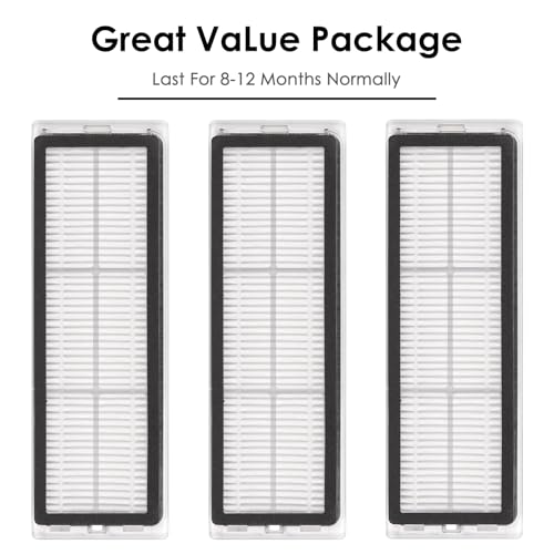 3 Pieces) L10s Ultra HEPA Filter Compatible with Dreametech L10s Pro, L10 Ultra, S10, S10 PRO, S10 PLUS, Z10 Pro, B101CN, 1C, W10, X10+, L10 + plus, Z10 pro, D10 PLUS, Vacuum Cleaner Filter Kit (3 Count)