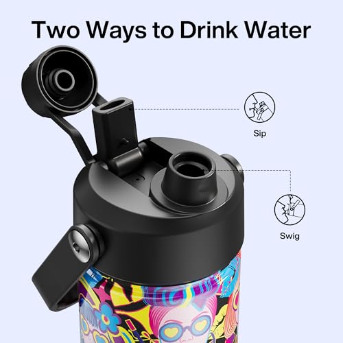 Insulated Water Bottle with Straw Stainless Steel Water Bottle