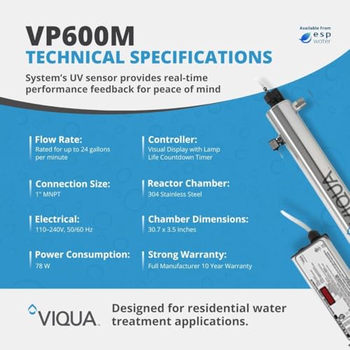 VP600M Professional UV Water Filter System with Sensor