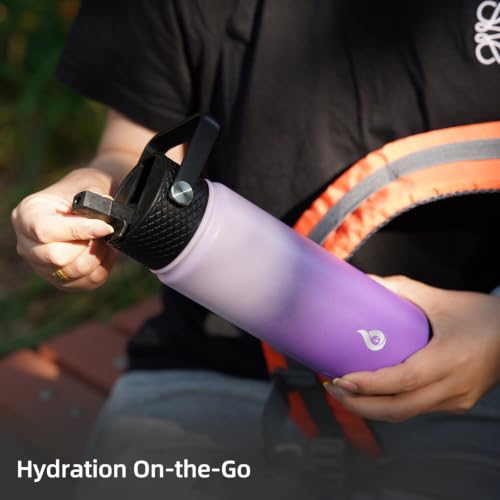 32oz Insulated Water Bottle with Straw Lid