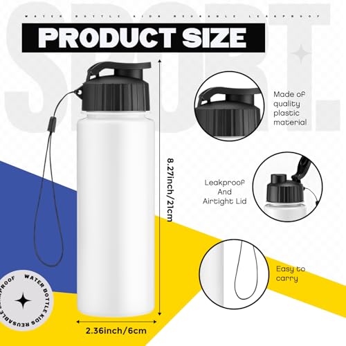 20 Pcs 17 Oz Plastic Water Bottles Bulk Sports (20 Count)