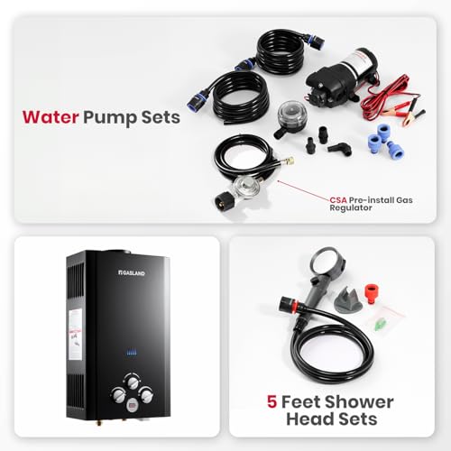 Propane Tankless Water Heater with Water Pump