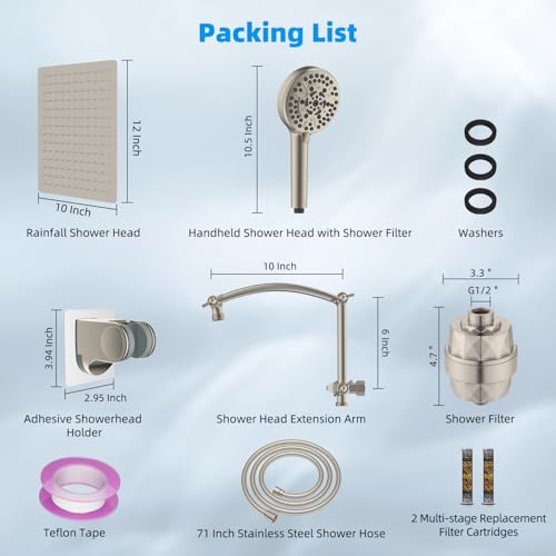 12" Dual Filtered Shower Head 10