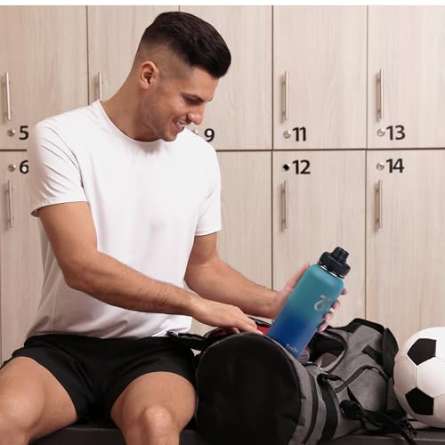 Water Bottle Insulated 40 oz with 3 Lids