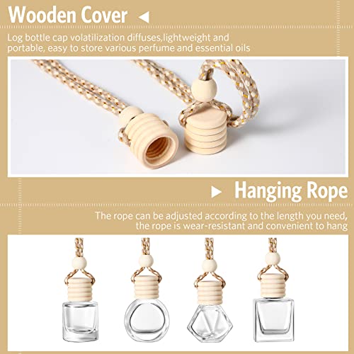 100 Pcs Car Diffuser Bottles Empty Bulk with Wood Cap (100 Count)