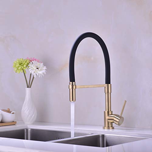 Gold and Black Kitchen Faucet