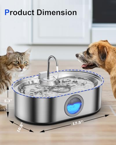 3.4Gal Dog Water Fountain for Large Dogs