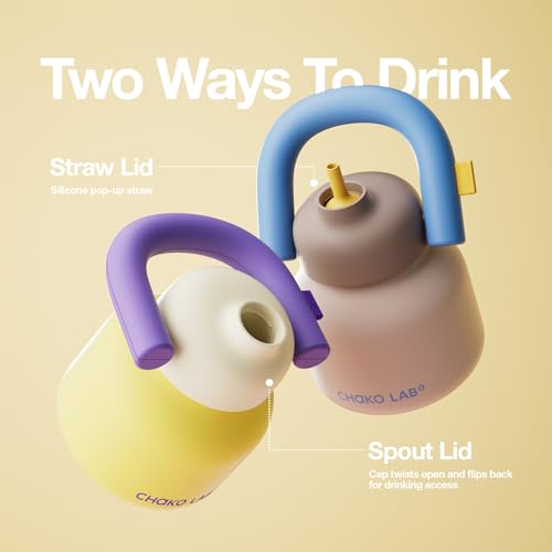 Water Bottle with Straw and Carry Handle 33oz