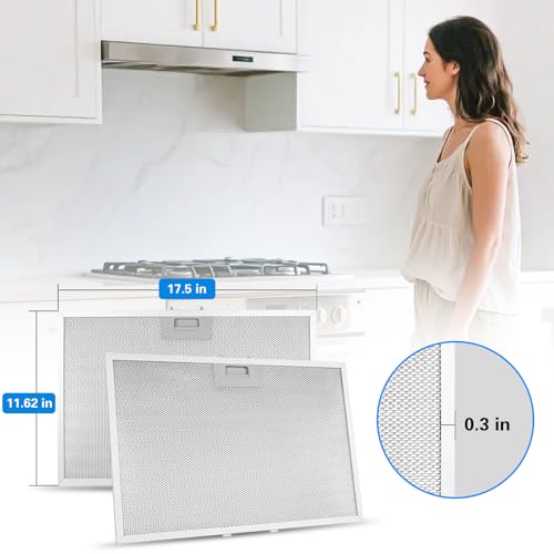 WB02X11012 Range Hood Grease Filter 2 Pack Replacement for GE JV565 JV666