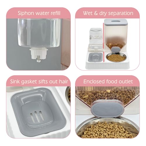 Gravity Cat Feeder & Water Dispenser