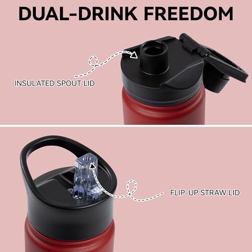 16 oz Insulated Water Bottle Bulk 4 Pack (4 Count)