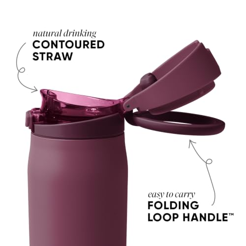 Water Bottle with Straw & Handle