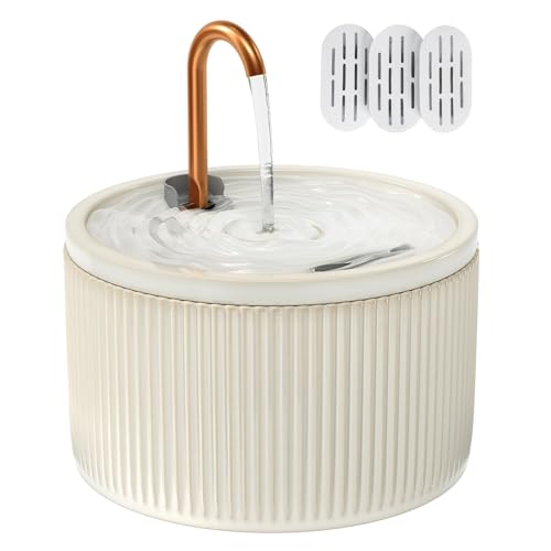 Ceramic Cat Water Fountain with 2 (74 Fl Oz)