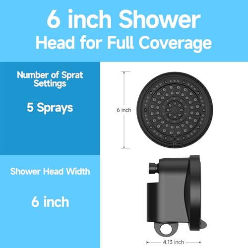 Filtered Shower Head with 30 Stage Water Softener Filter