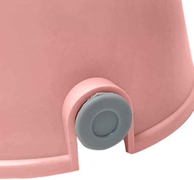 NACOCO Pet Standing Water Dispenser Cat Dog Standing Bowl with Detachable Pole Automatically Feeding Water Height Adjustable(Grey-Pink)