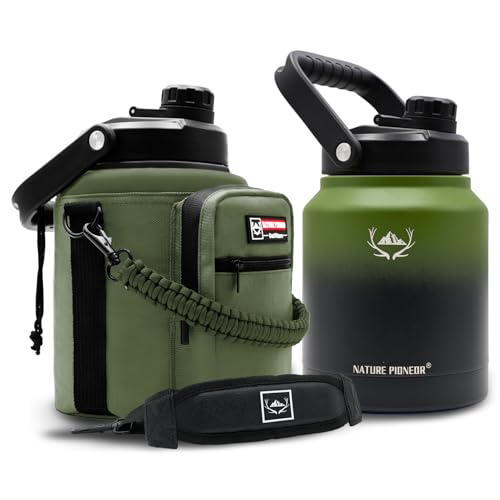 84 oz Insulated Water Bottle Jug with Carrier Bag
