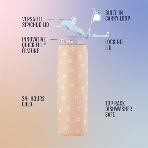 Pop & Fill 22oz Stainless Water Bottle