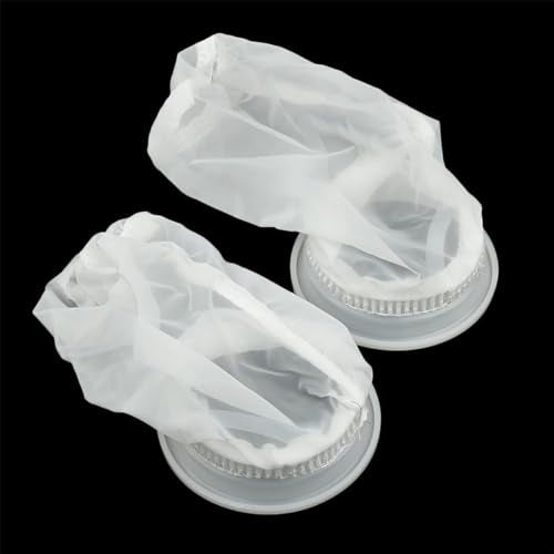 2Pcs IBC Nylon Filter Washable Venting Ton Barrel Cover Tote Tank Lid Garden Water Irragtation Filters Mesh IBC Ton Barrel Accessories (2 Count)