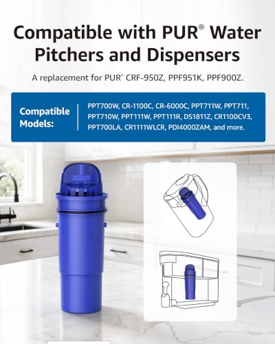 Pitcher Water Filter Replacement for Pur® Filters (4 Count)