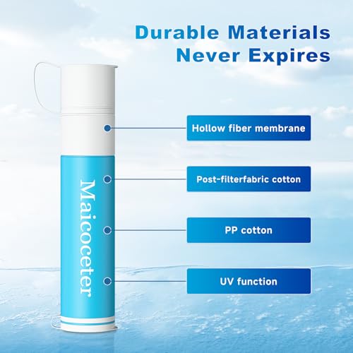 0.1 Micron Water Filter Straw for Camping