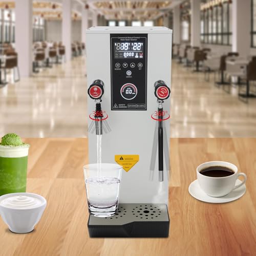 Hot Water Dispenser 3.2Gal Commercial Water Boiler with Cup Temperature Probe & Removable Drip Tray Timing1