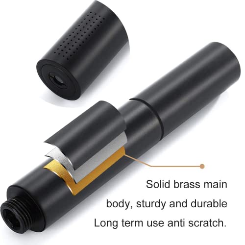 Black Shower Wand Brass Handheld Shower 7 Inch High Pressure Hand Held Shower Head High Flow Sprayer