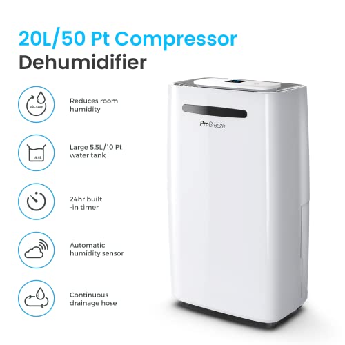 50 Pint Dehumidifier for Basement Bedroom and Bathroom