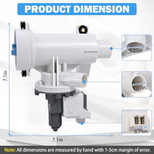 Upgraded WH11X29539 WH11X39237 Washer Drain Pump & Filter Assembly