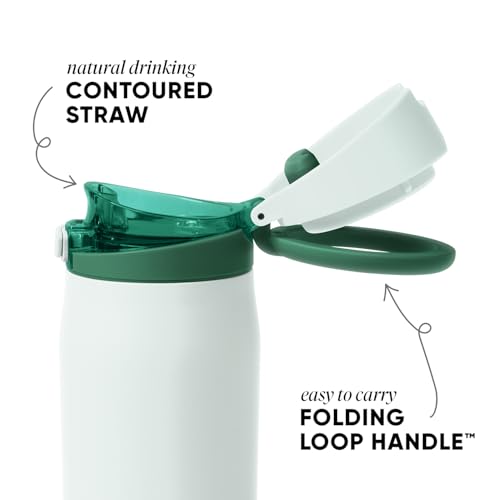 Water Bottle with Straw & Handle