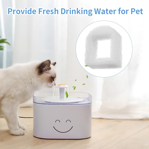 24 pcs Cat Water Fountain Replacement Foam Filters for PetSafe Drinkwell Ceramic and Stainless Steel Pet Fountains (24 Count)