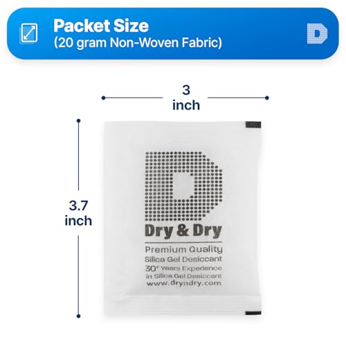 20 Gram[30 Packets] Silica Gel Packets Desiccant Packs Silica Gel Packs Silica Packets