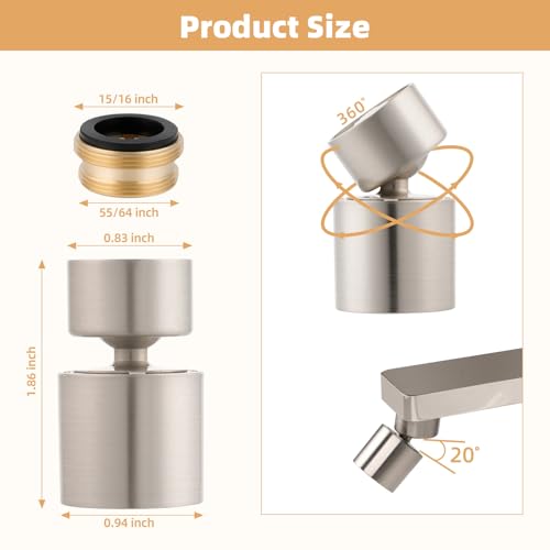 cUPC Certified 360° Swivel Aerator with 2