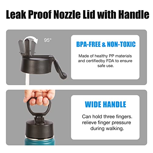 Insulated Water Bottles with Straw Bulk 2 Pack (2 Count)