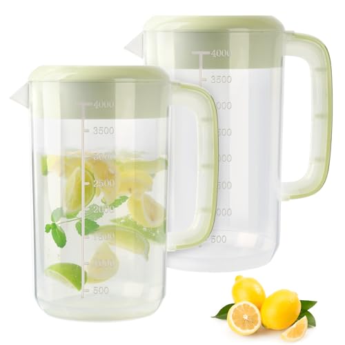 1 Gallon Clear Plastic Pitcher with Lid