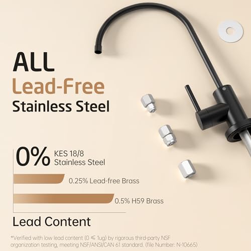NSF Certified All Metal Drinking RO Water Faucet for Kitchen Sink