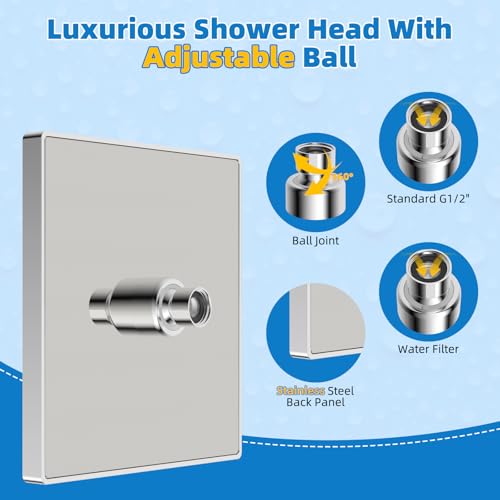 cUPC Certified Thickness Metal 8'' Square Rain Shower Head