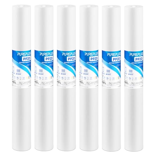20 Micron 20" x 2.5" Whole House Sediment Home Water Filter (6 Count)