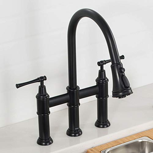 Allyn Transitional Bridge Kitchen Faucet with Pull