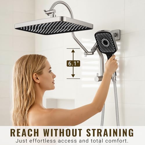 13 Inch Rainfall Shower Head with Handheld Combo