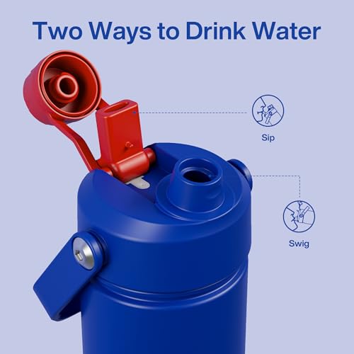 Insulated Water Bottle with Straw Stainless Steel Water Bottle