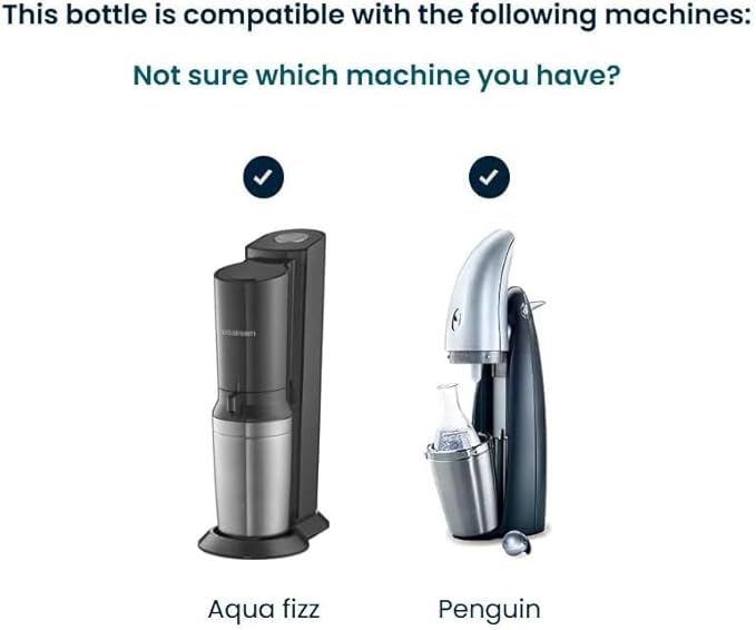 sodastream - Carbonating Carafe for Aqua Fizz machines | Eco-Friendly Reusable Glass Bottle | Keeps Sparkling Water Fresh | Dishwasher Safe | 24 Fl Oz | NOT compatible with other machines
