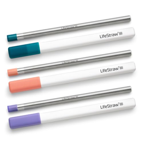 Sip Reusable Stainless Steel Water Filter Drinking Straw with 3 Carry Cases (3 Count)