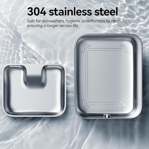 Stainless Steel Cat Water Fountain Wireless for Cats Indoor