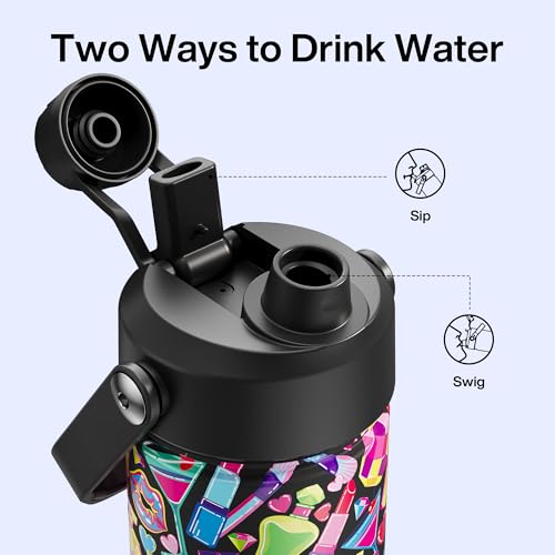 Insulated Water Bottle with Straw Stainless Steel Water Bottle