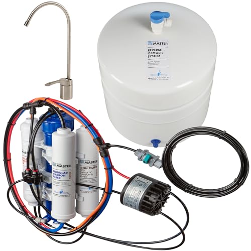 TMULTRA-ERP-L Ultra RO System Loaded; City & Well Water, Fast 4.5 sec Fill Rate, 6-stages, UV Sterilizer, 1:1 Waste Ratio, High hardness Membrane 18gpg, Lux Nickel RO Faucet, fridge kit