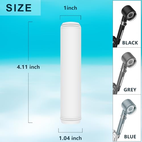 4 PACK Multi Stage Filter Replacement Compatible with PWERAN for Handheld Shower Head (4 Count)
