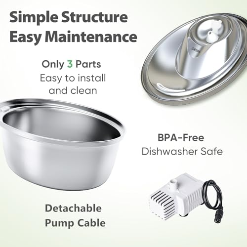 Cat Water Fountain Stainless Steel (100 Fl Oz)