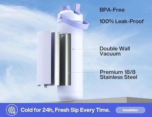 26 oz Insulated Water Bottle with 2