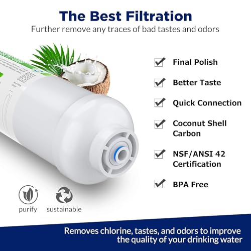 1/4" Quick-Connect T33 Inline Water Filter with Fittings (2 Count)