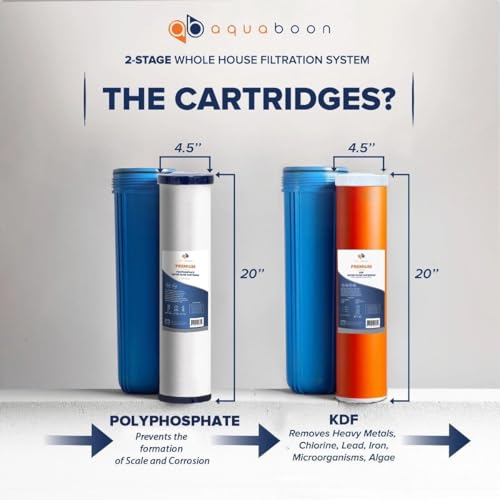 2 Stage Water Filter System with Prefilter & 20x4.5 Anti (2 Count)